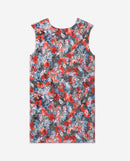 Short Floral Print Silk Dress - Women
