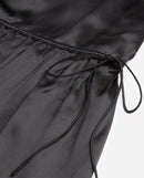 The Kooples - Vestido Largo De Seda Negro Tirantes Finos - Mujer