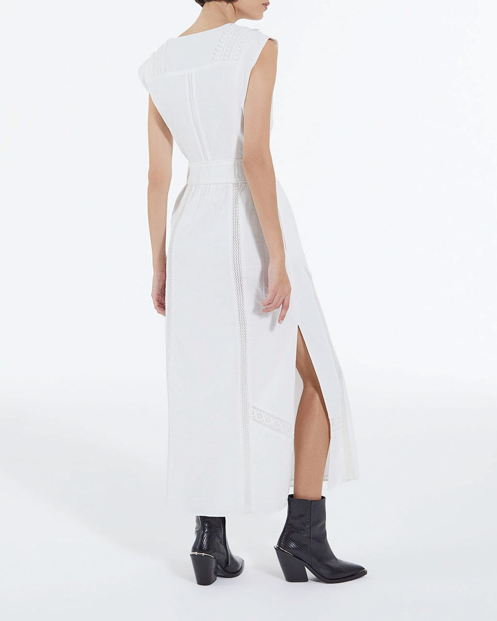 The Kooples - Vestido Crudo Sin Mangas Con Detalle Bordado - Mujer