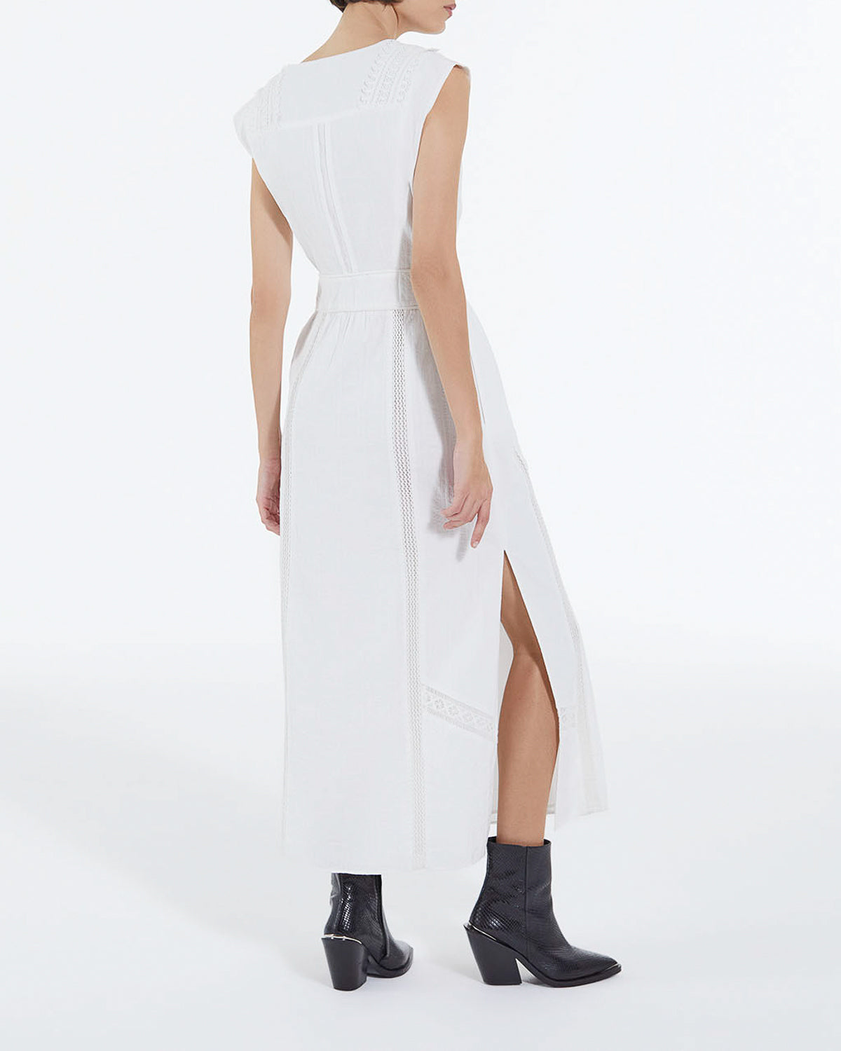 The Kooples - Vestido Crudo Sin Mangas Con Detalle Bordado - Mujer