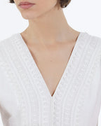 The Kooples - Vestido Crudo Sin Mangas Con Detalle Bordado - Mujer