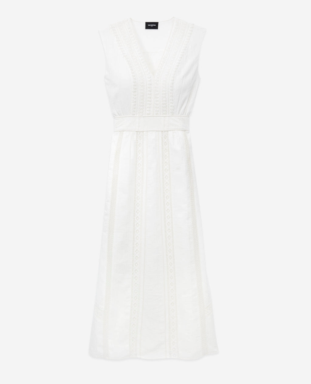 The Kooples - Vestido Crudo Sin Mangas Con Detalle Bordado - Mujer