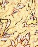 Robe Jaune À Fleurs Courte Manches Bouffantes - Femme