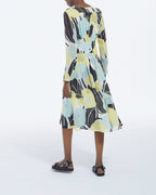 Vestido largo ligero estampado con estampado floral - Mujer