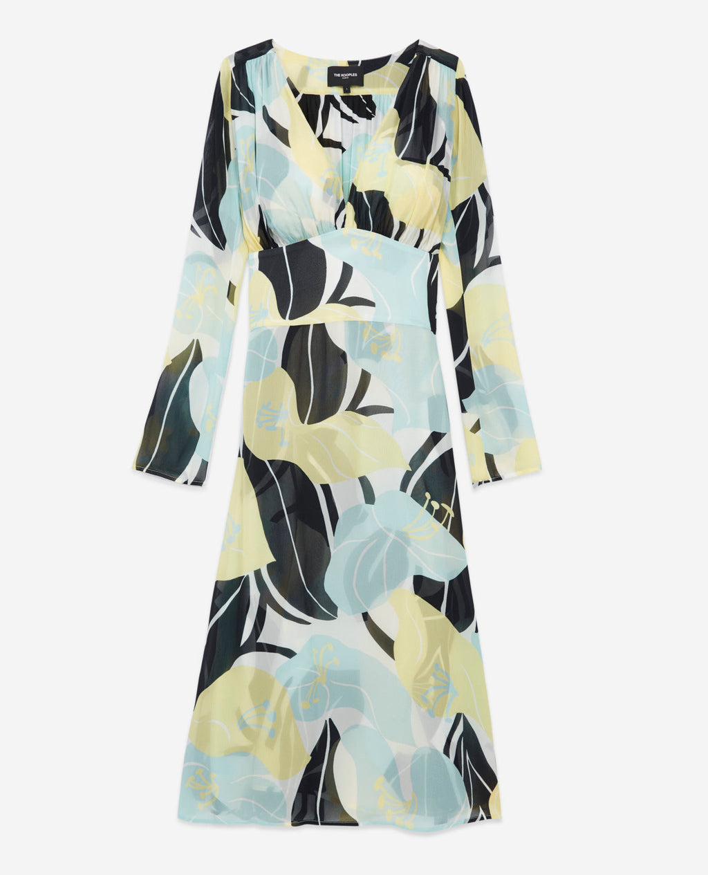 Vestido largo ligero estampado con estampado floral - Mujer