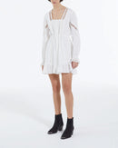 Robe Légère Blanche Courte Détails Brodés - Femme