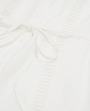 Robe Légère Blanche Courte Détails Brodés - Femme