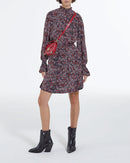 Vestido corto ajustado con estampado floral - Mujer