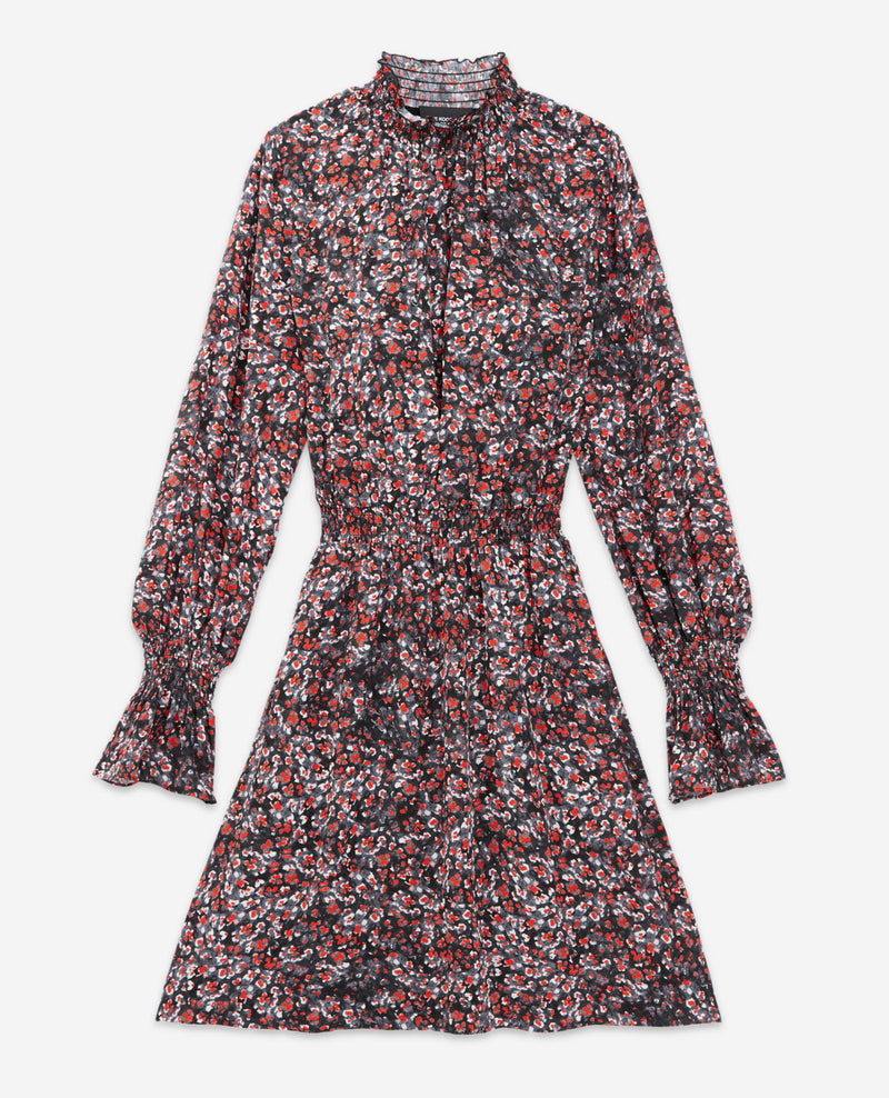 Vestido corto ajustado con estampado floral - Mujer