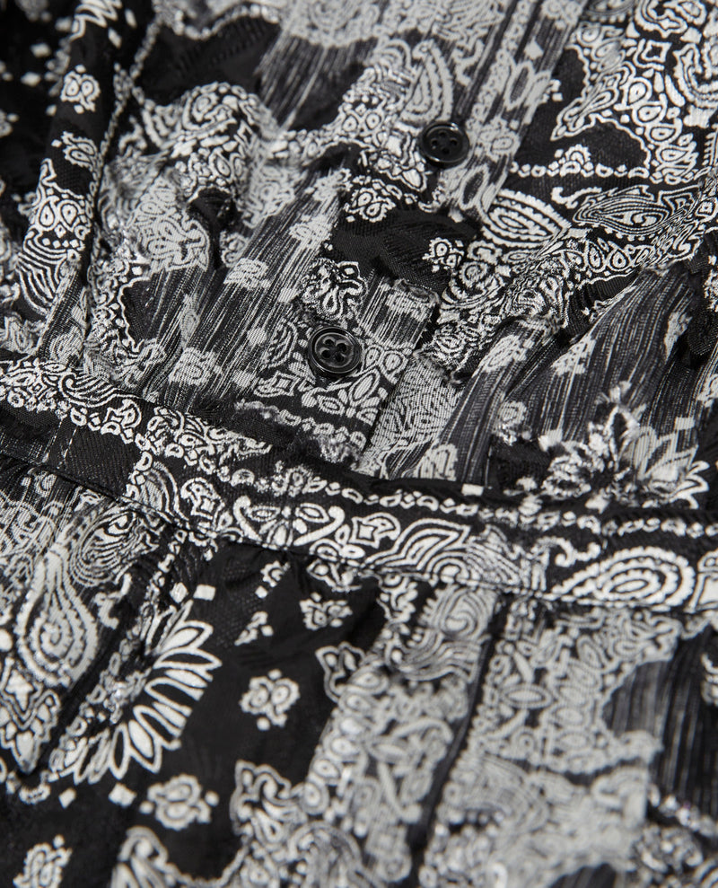 Vestido corto con estampado de bandana - Mujer