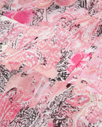 Short Sleeve Rose Print Dress - Women