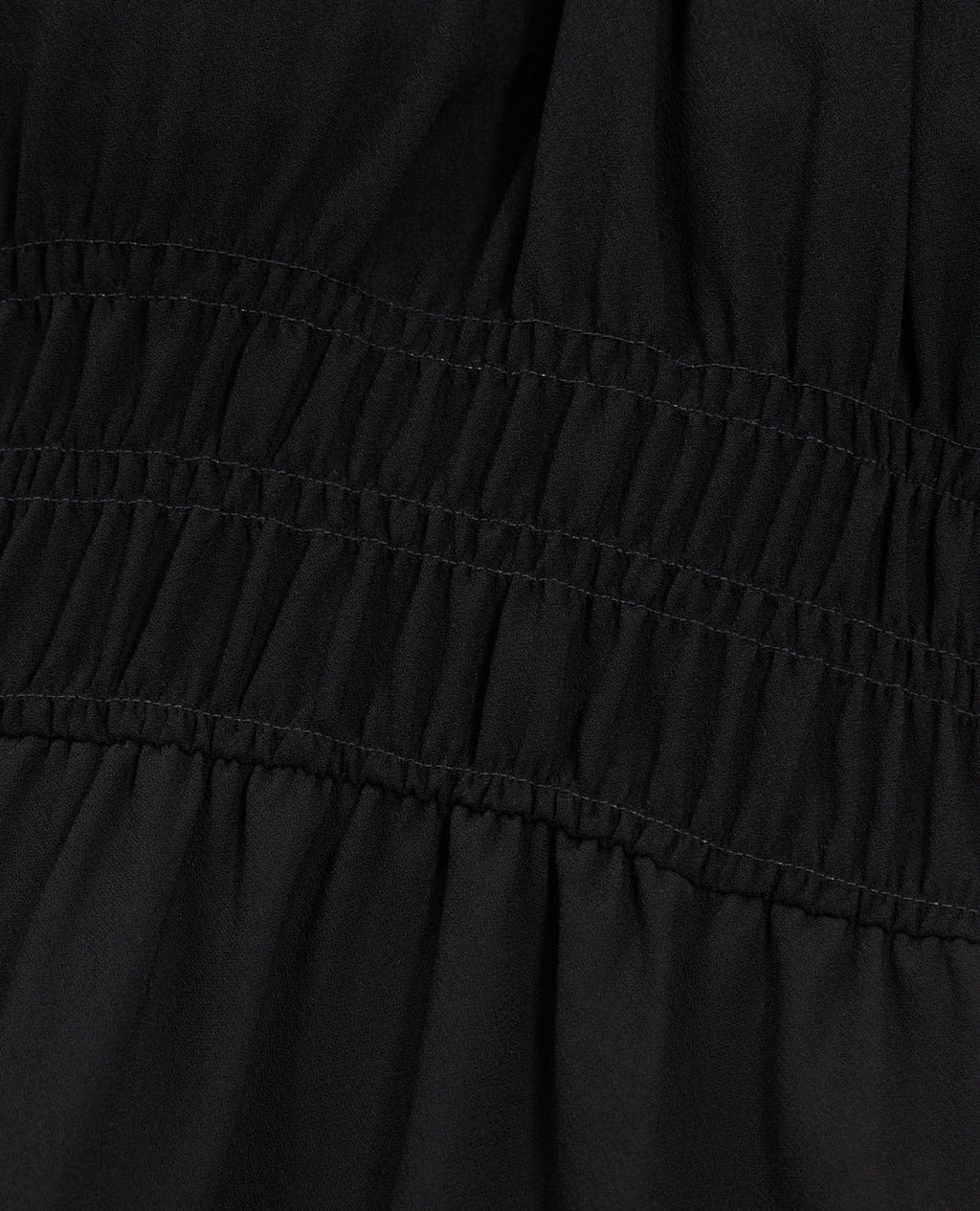 Lightweight Black Short Dress with Puff Sleeves - Women