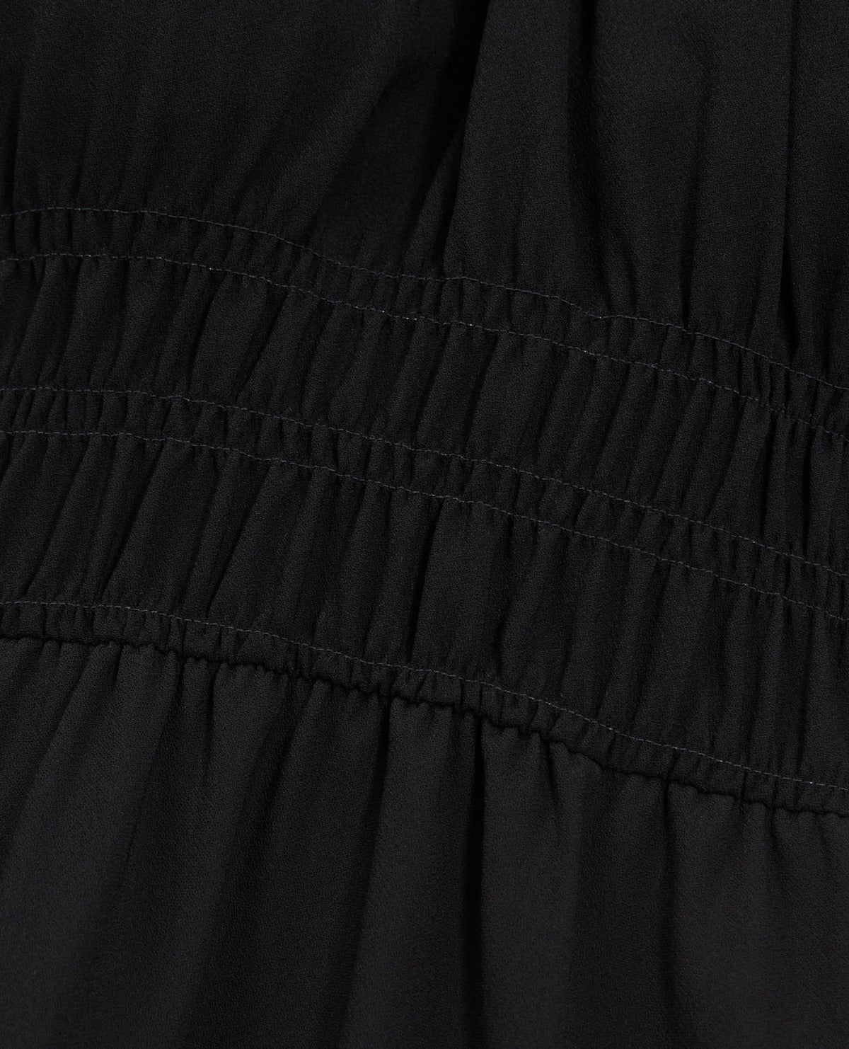 Lightweight Black Short Dress with Puff Sleeves - Women