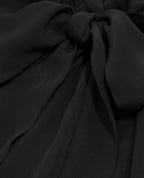 The Kooples - Robe Courte Kimono Ceinturée En Viscose Soie - Noir - Femme