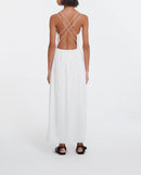 Robe Longue Été Écrue À Fines Bretelles - Femme