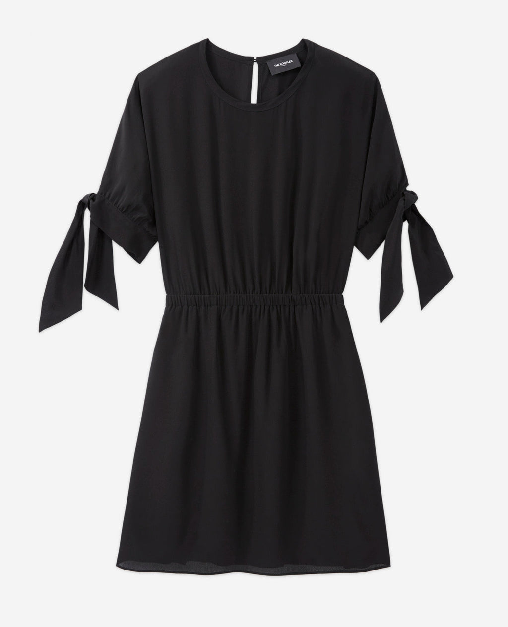 The Kooples - Short Black Dress With Short Sleeves With Bows - Women