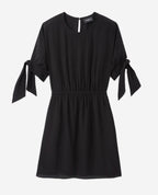 The Kooples - Short Black Dress With Short Sleeves With Bows - Women