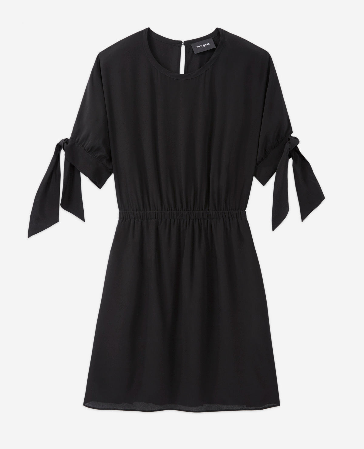 The Kooples - Short Black Dress With Short Sleeves With Bows - Women