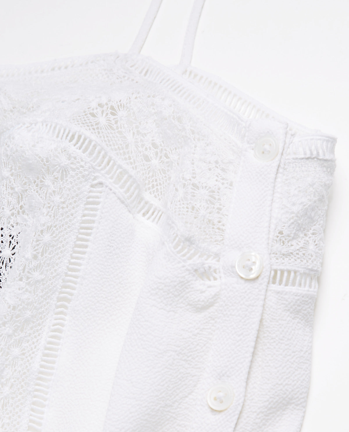 Long White Sleeveless Lace Dress - Women