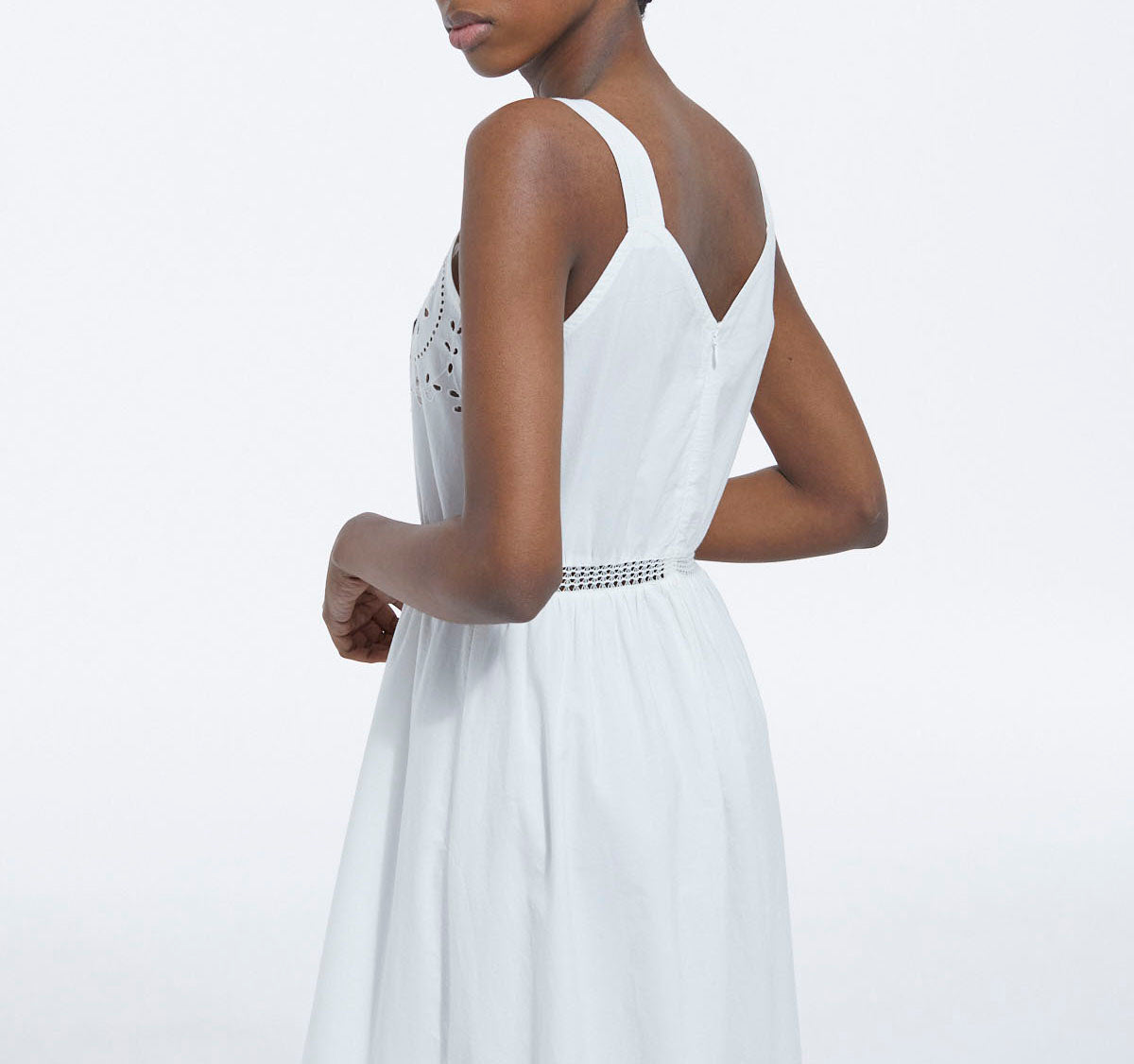The Kooples - Vestido Largo De Encaje Blanco Sin Mangas - Mujer