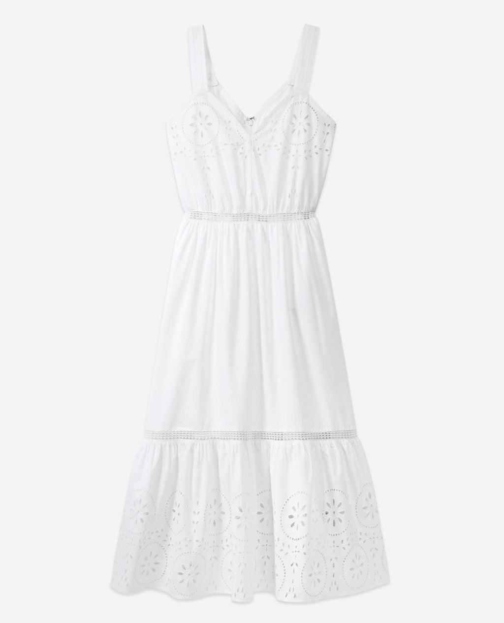 The Kooples - Vestido Largo De Encaje Blanco Sin Mangas - Mujer