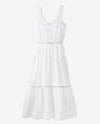 The Kooples - Vestido Largo De Encaje Blanco Sin Mangas - Mujer