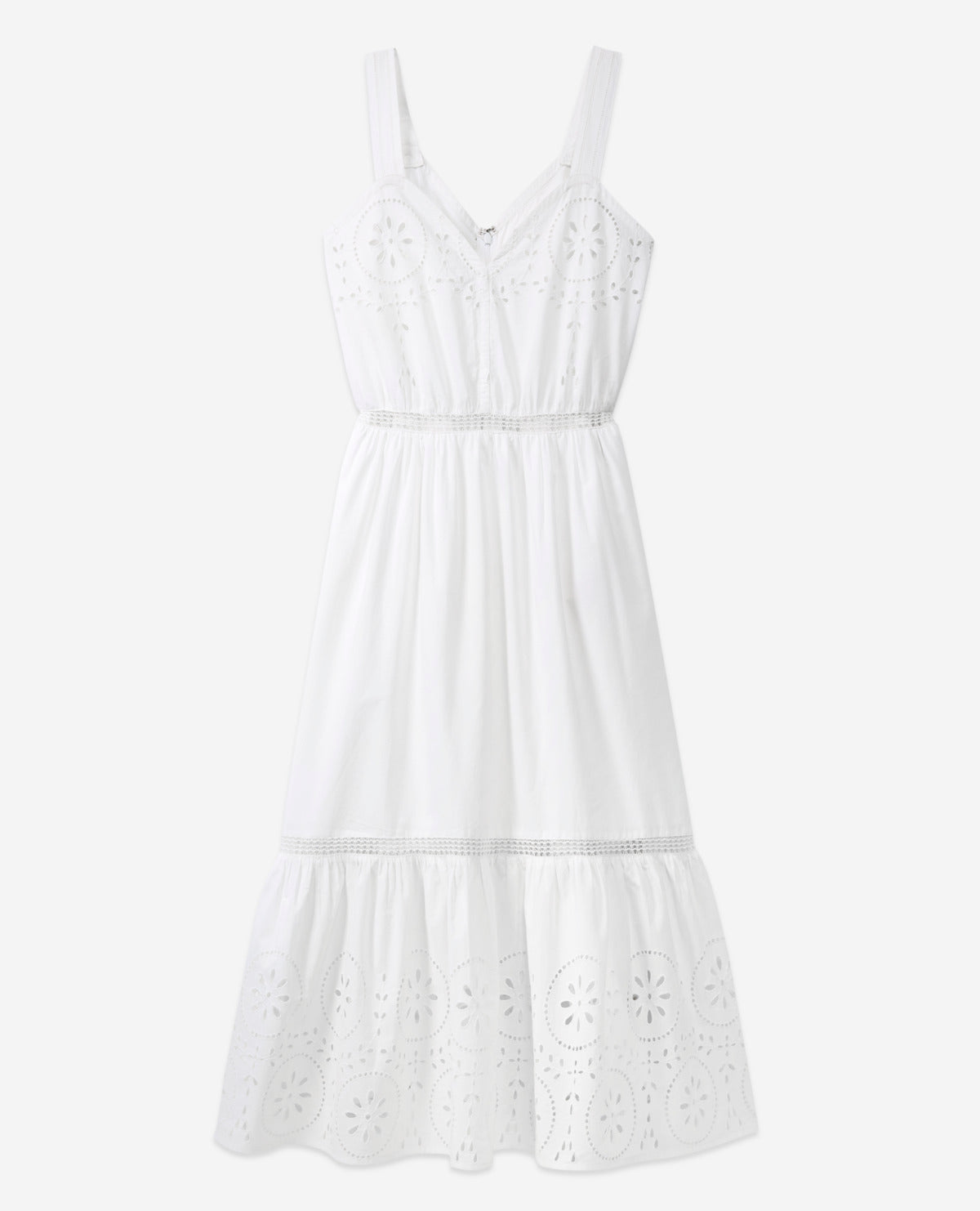 The Kooples - Vestido Largo De Encaje Blanco Sin Mangas - Mujer