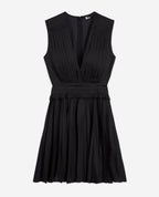 Vestido skater plisado sin mangas - Mujer
