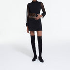 Short Dress with Collar Detail - Women