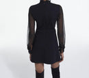 Robe Courte Detail Col - Femme