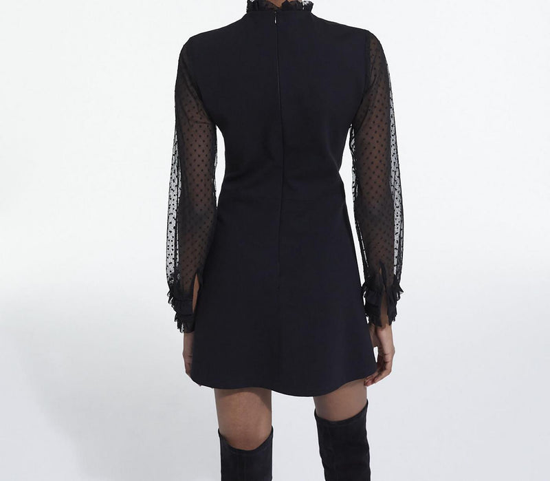 Robe Courte Detail Col - Femme