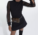 Robe Courte Detail Col - Femme