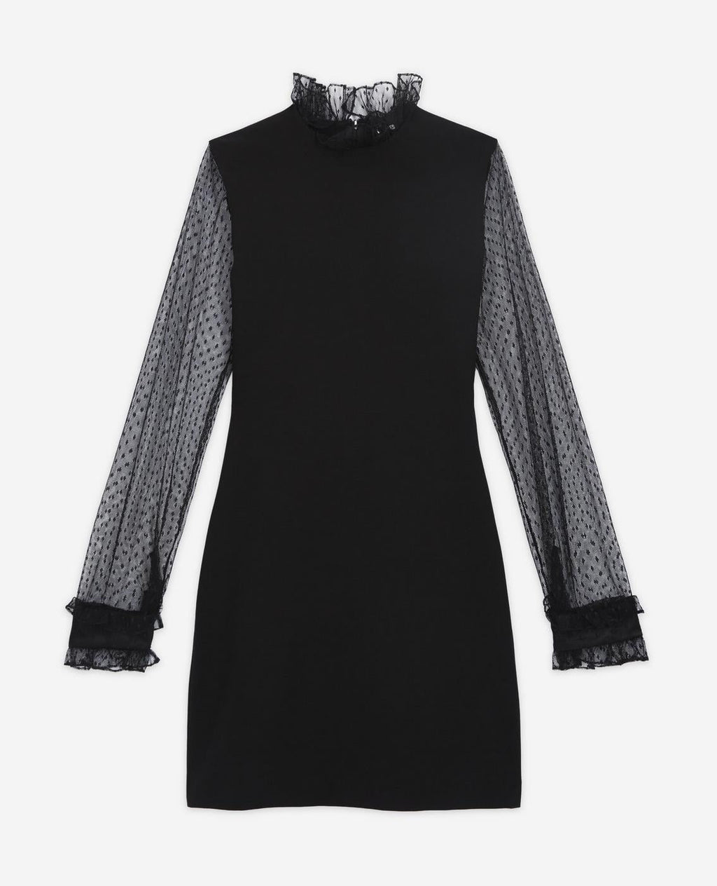 Short Dress with Collar Detail - Women