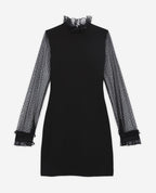 Short Dress with Collar Detail - Women