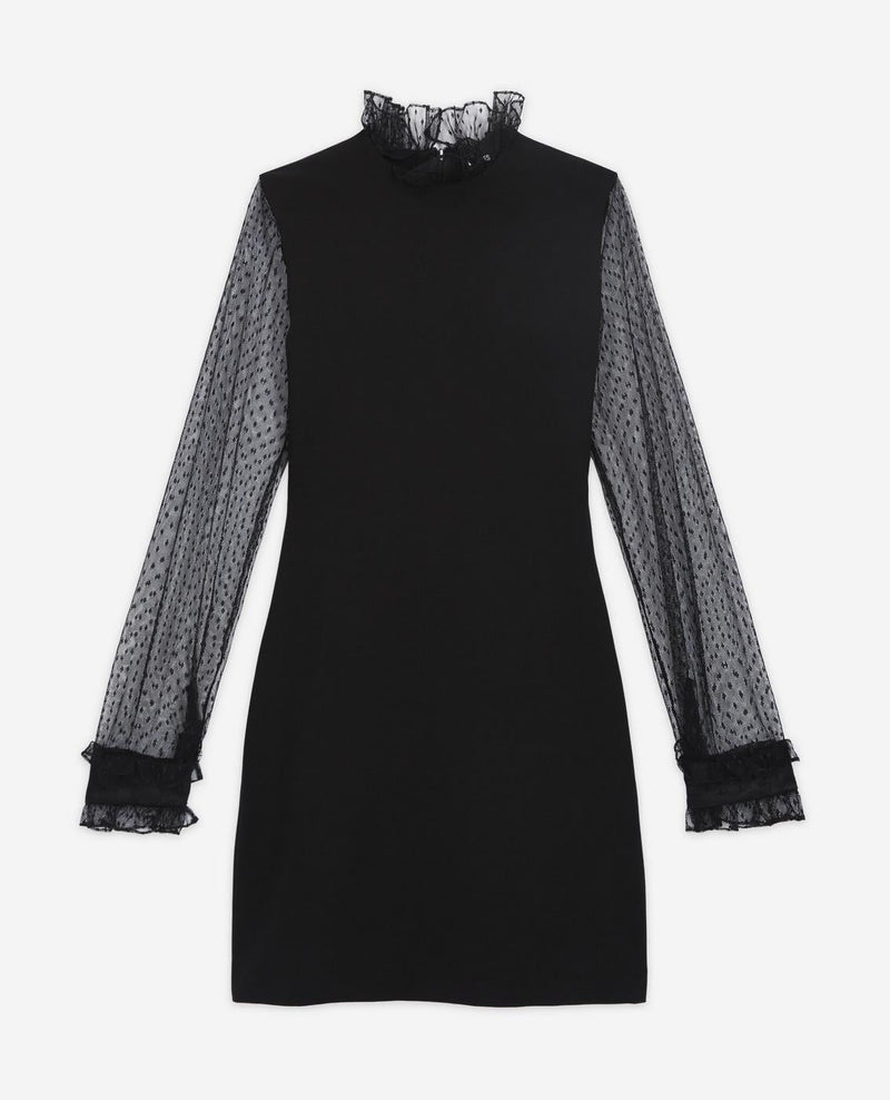 Robe Courte Detail Col - Femme