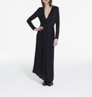Vestido largo - Negro - Mujer