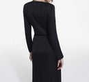 Vestido largo - Negro - Mujer