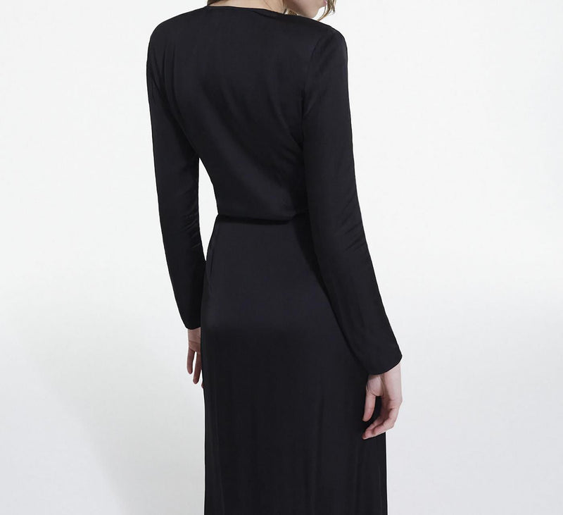 Vestido largo - Negro - Mujer