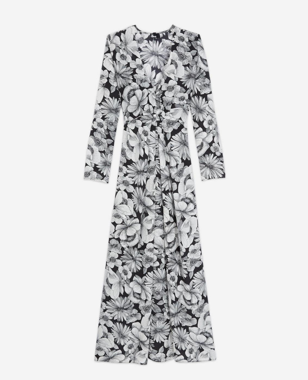 The Kooples - Vestido largo de seda - Negro - Mujer