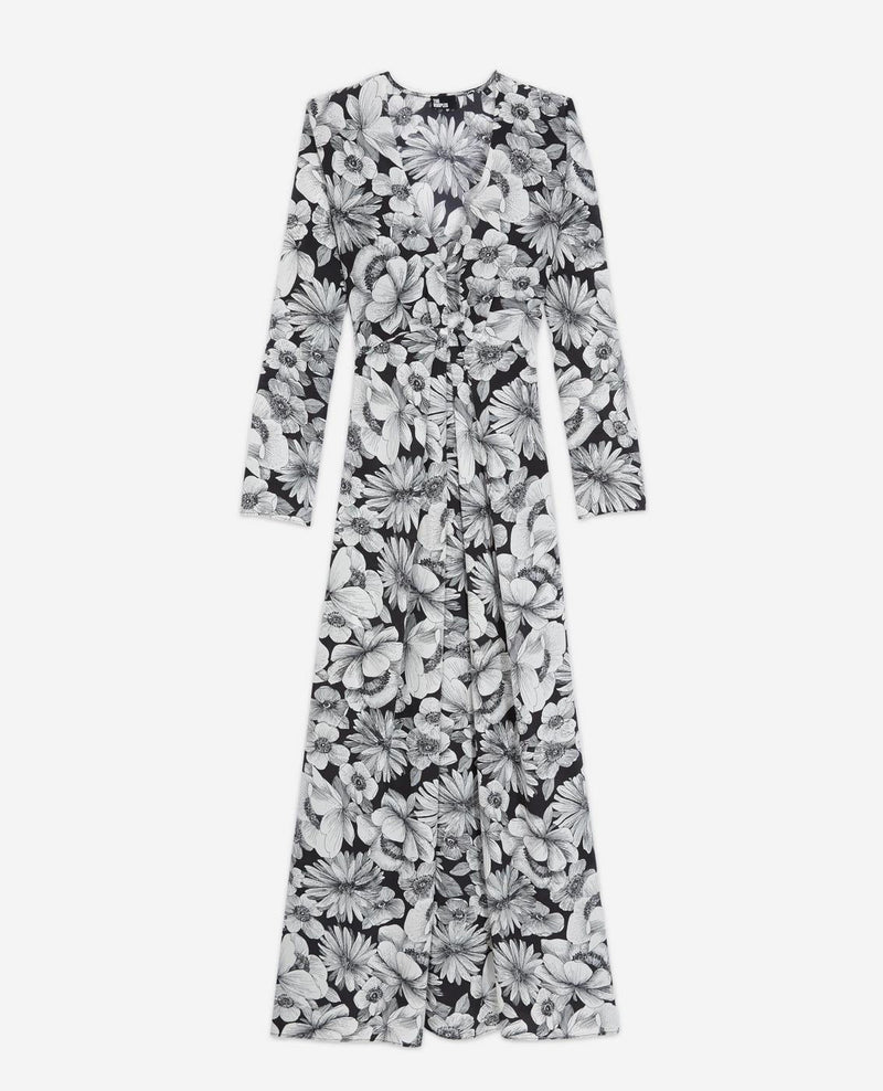 Long Silk Dress - Black - Women