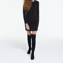Vestido recto - Negro - Mujer