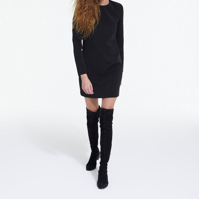 Vestido recto - Negro - Mujer