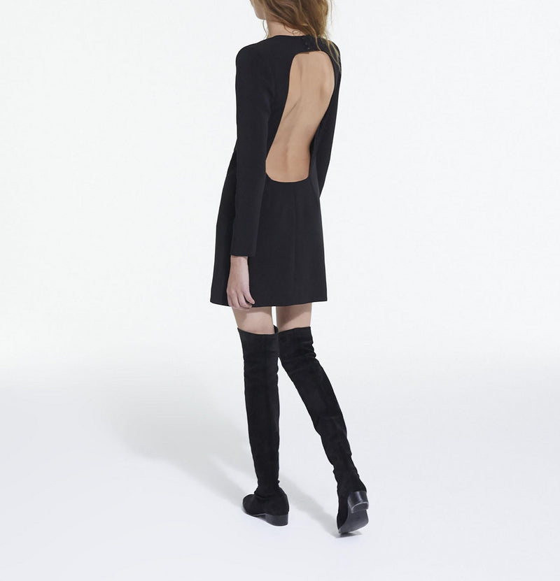 Vestido recto - Negro - Mujer
