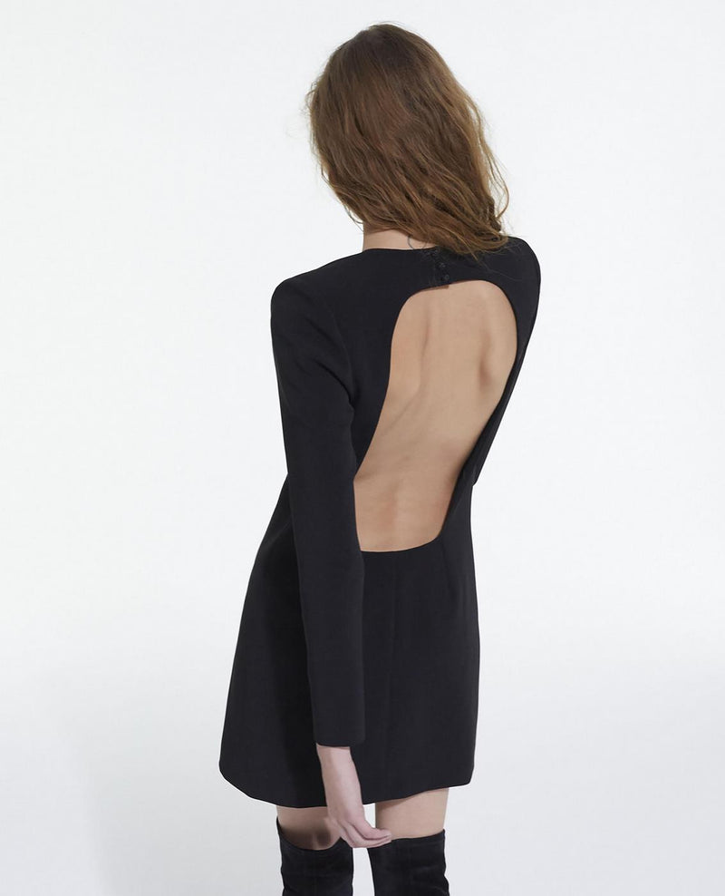 Vestido recto - Negro - Mujer