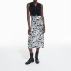 Trompe-L'Œil Silk Dress - Black - Women