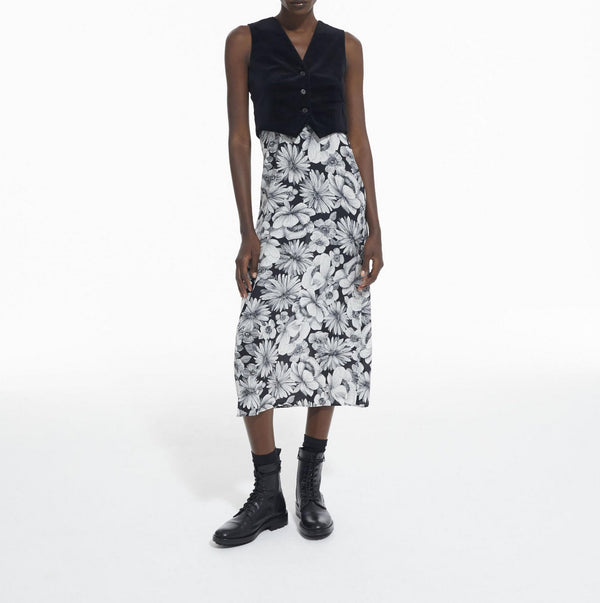 Trompe-L'Œil Silk Dress - Black - Women