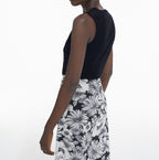 Trompe-L'Œil Silk Dress - Black - Women