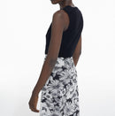 Robe Trompe-L’Œil En Soie - Noir - Femme