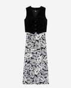 Trompe-L'Œil Silk Dress - Black - Women