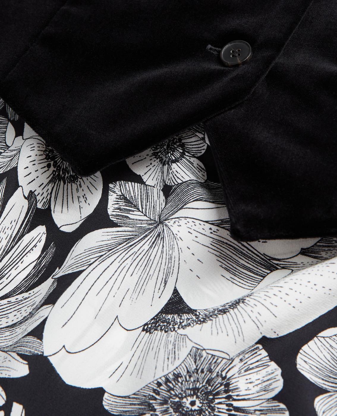 Trompe-L'Œil Silk Dress - Black - Women